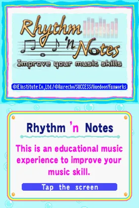 Rhythm 'n Notes (Europe) (En,Fr,Es,It) screen shot title